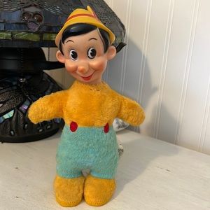 ‘50’s Walt Disney Gundikins J. swedlin rubber face Pinocchio 10”